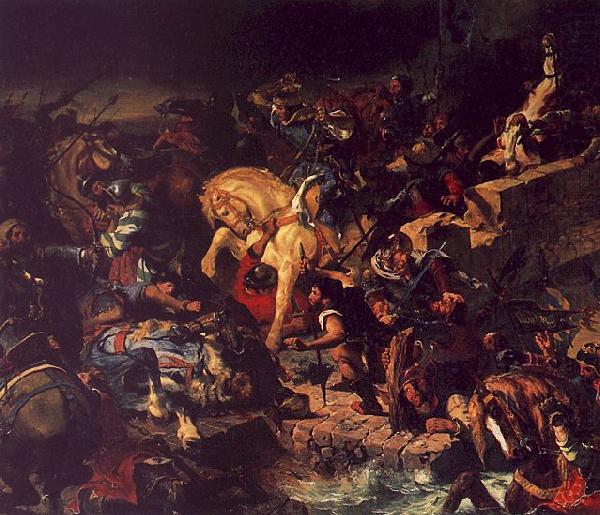Eugene Delacroix The Battle of Taillebourg oil painting picture